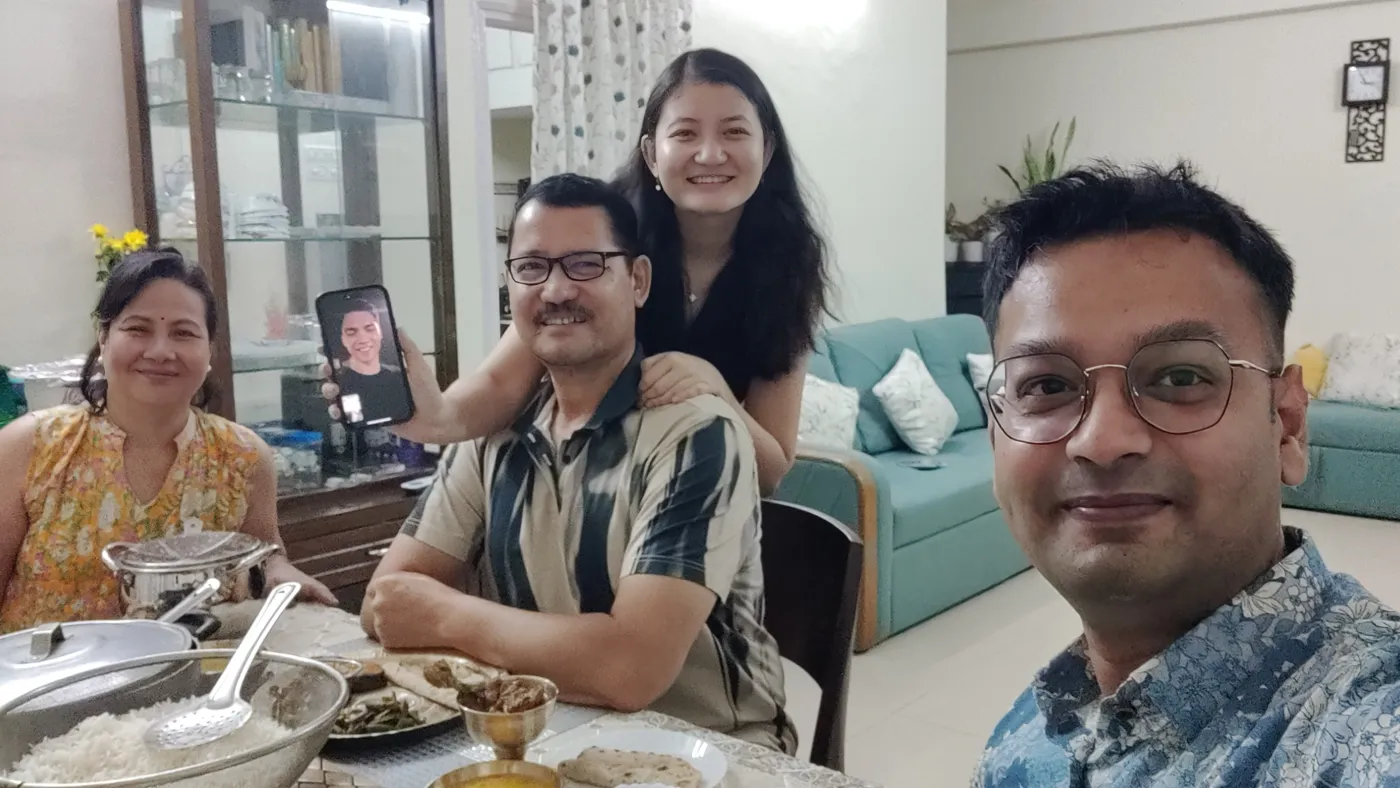 Two families, one table